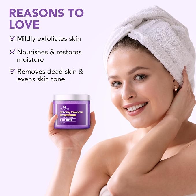 Botanic Hearth Dreamy Lavender Body Scrub 8.8 Fl Oz | Gently Exfoliates and - Image 6