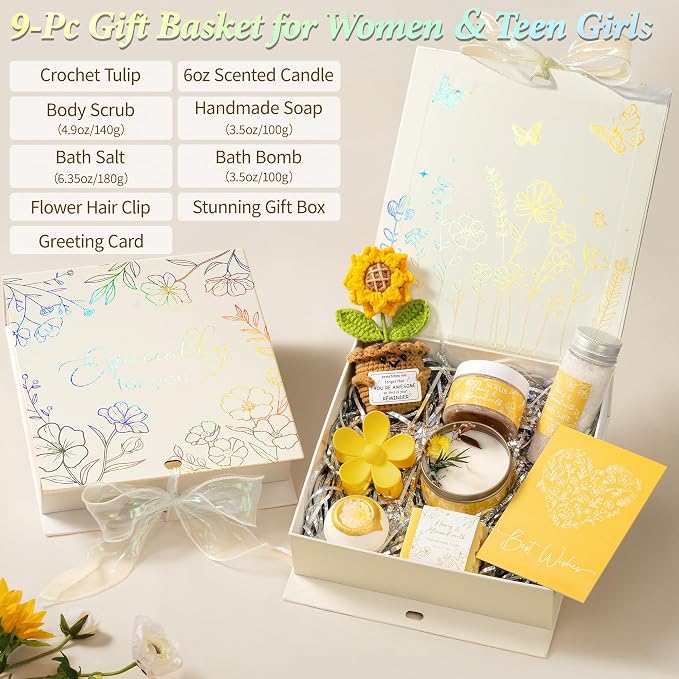 Spa Gifts for Women Bath Gift Set, Honey & Almond Milk Relaxing Spa Gift - Image 2