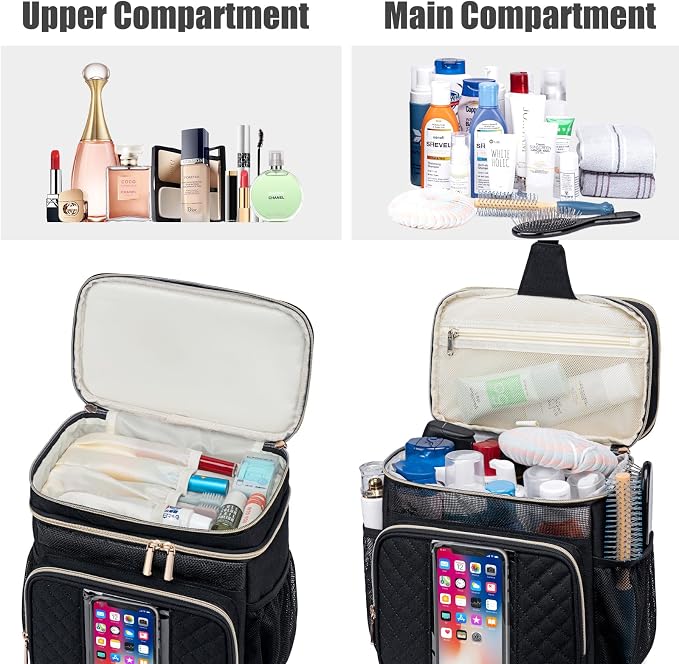 Large Toiletry Bag for Women Men, Bathroom Bag, Water Resistant Shower Bag - Image 6