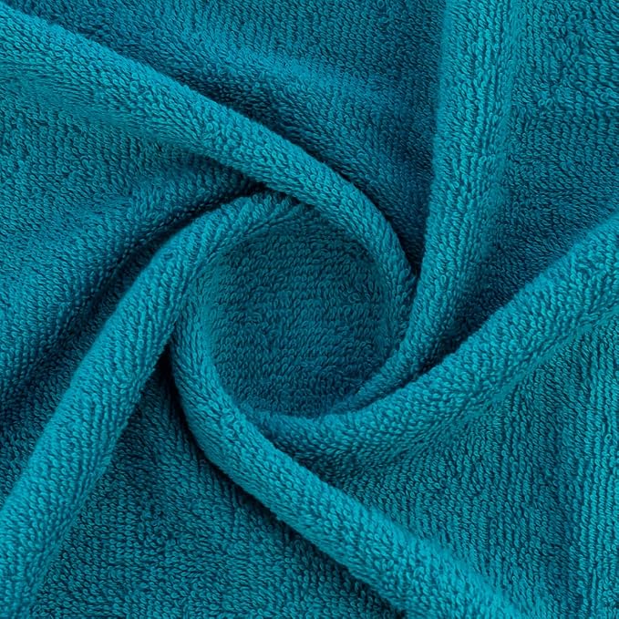 CASA COPENHAGEN He & She 6 Pieces Towel Set- Teal + Pink, 550 GSM 2 Bath Towel - Image 4
