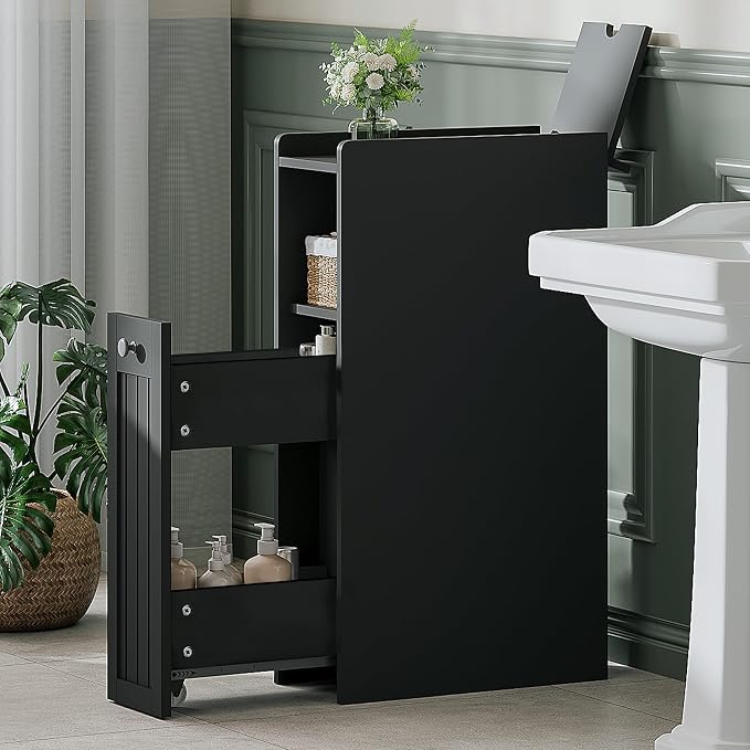 ChooChoo Slim Bathroom Storage Cabinet, Narrow Small Bathroom Organizer - Image 6