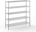 18" Deep x 60" Wide x 64" Height Wire Shelving Kit | 5-Tier | NSF Commercial by Regal+Altair