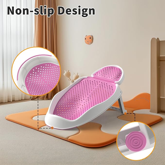 Baby Bathtub Support for Babies 0-6 Months, Foldable Portable Infant Bathtub - Image 6