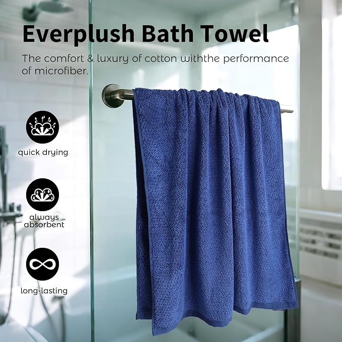 Everplush Diamond Collection Extra Large Bath Sheet Towel – 1 Pieces, Super - Image 3