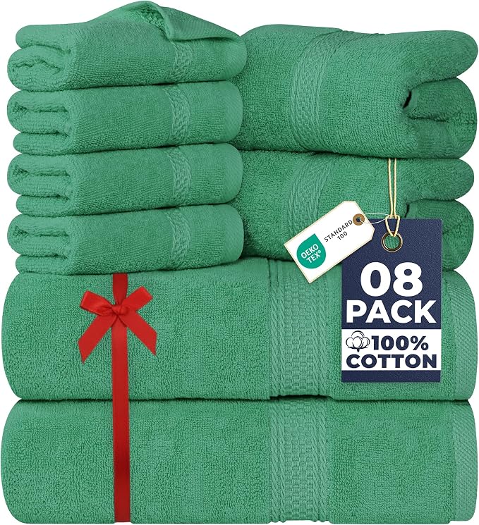 Utopia Towels 8 Piece Luxury Towel Set – Majestic Plush, Super Absorbent & by UTOPIATOWELS