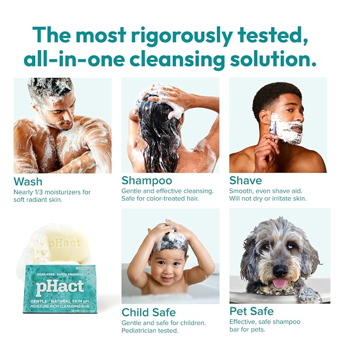 ANDREW LESSMAN pHact Moisture-Rich, Soap-Free Cleansing Bar. Natural Skin pH. - Image 8