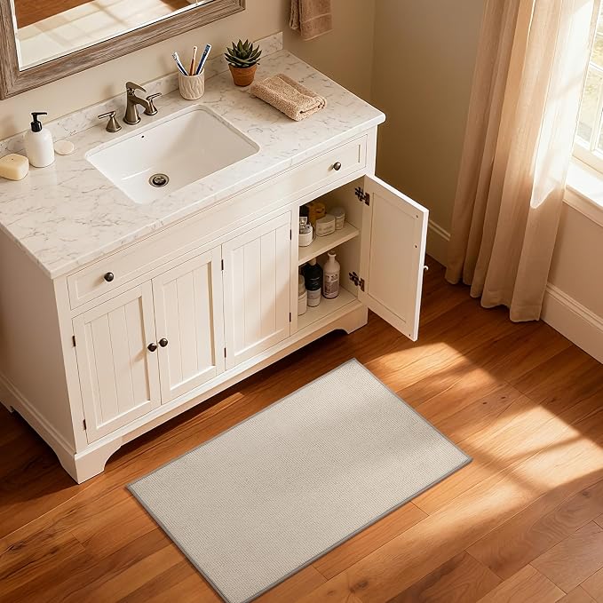 GRANNY SAYS Khaki Bathroom Rugs, Soft Chenille Bathroom Mat, Absorbent Bath - Image 9