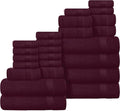Belizzi Home 100% Cotton Towel Set, Contains 6 Soft Bath Towel, 6 Hand Towels by Unknown