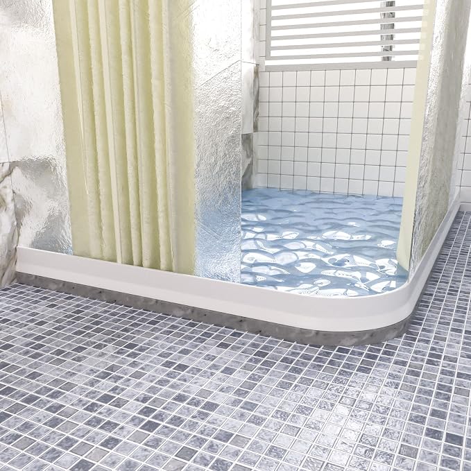 3" High Shower Threshold Water Dam 74 IN Collapsible Shower Water Splash Guard - Image 4