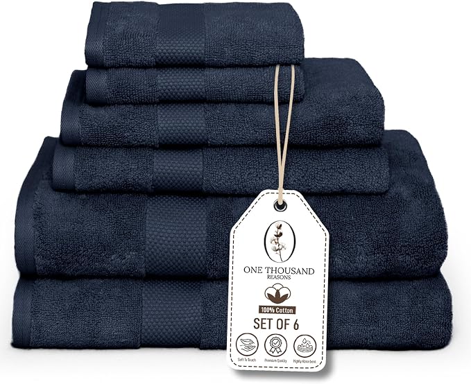 Premium Staple Cotton Bathroom Towel Set by ONETHOUSANDREASONS