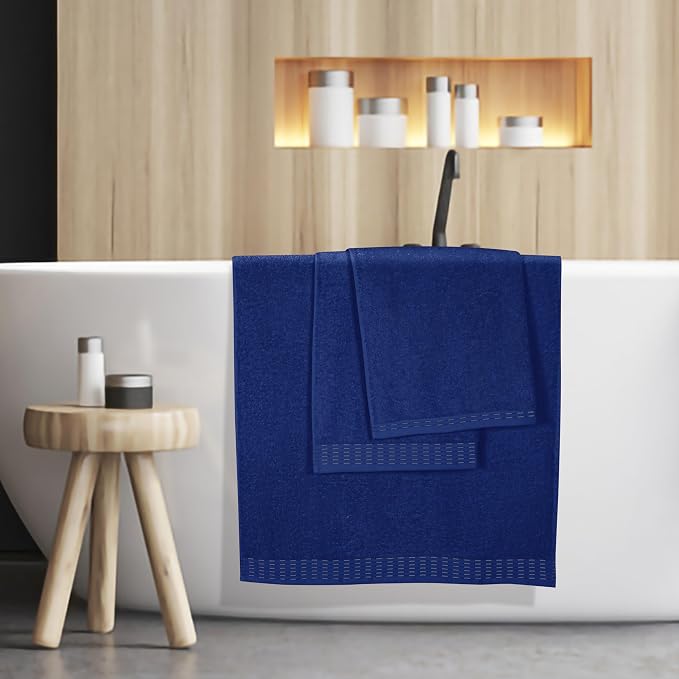 Cotton 2 Pack Oversized Bath Towel Set 28x55 inches, Large Bath Towels - Image 5