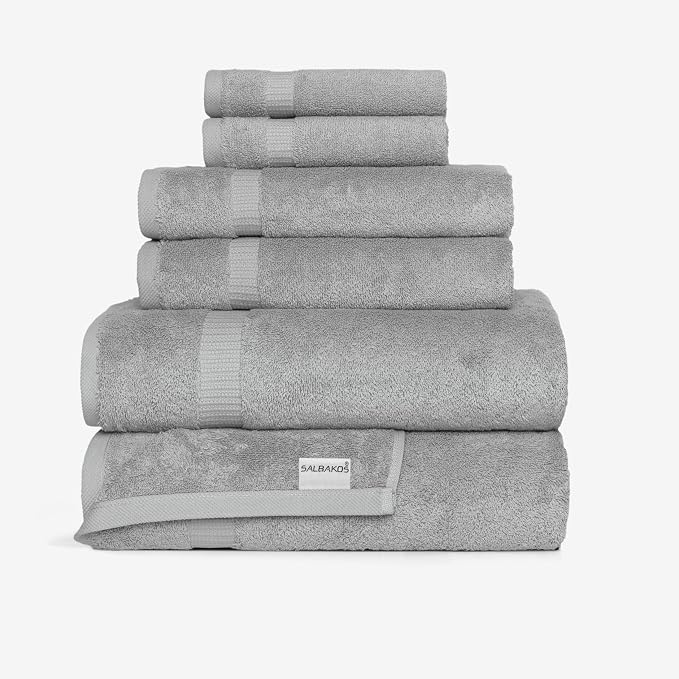 SALBAKOS 100% Turkish Cotton 6-Piece Towel Set | Heirloom Quality Hotel & Spa by SALBAKOS