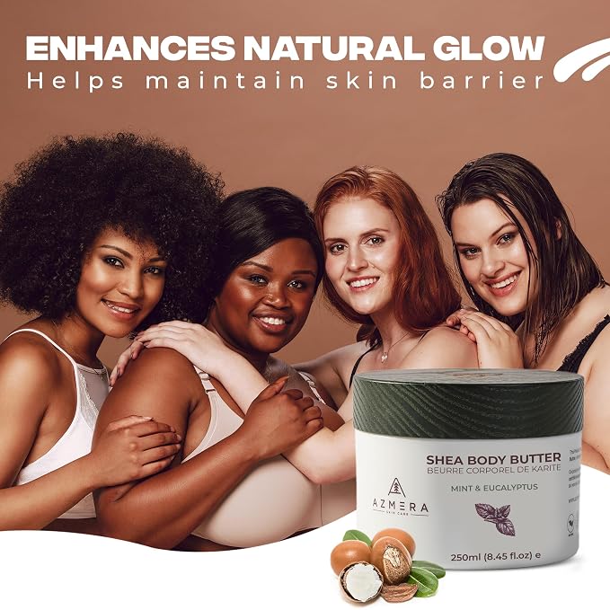 AZMERA Handcrafted Whipped Shea Body Butter – Refreshing Mint & Eucalyptus - Image 6