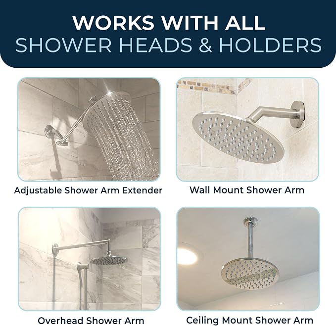 HammerHead Showers® Solid Metal 8 Inch Rainfall Shower Head – CHROME - Image 8