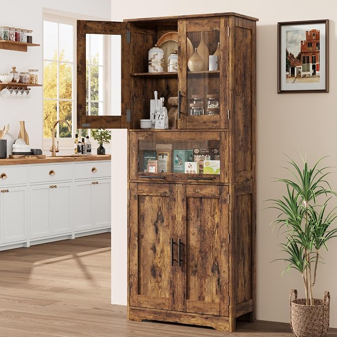 GarveeHome Tall Bathroom Cabinet, 67 in Storage Cabinet - Image 8