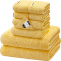 SEMAXE Yellow Bath Towel Set, 100% Cotton Absorbent Bathroom Towels by SEMAXE