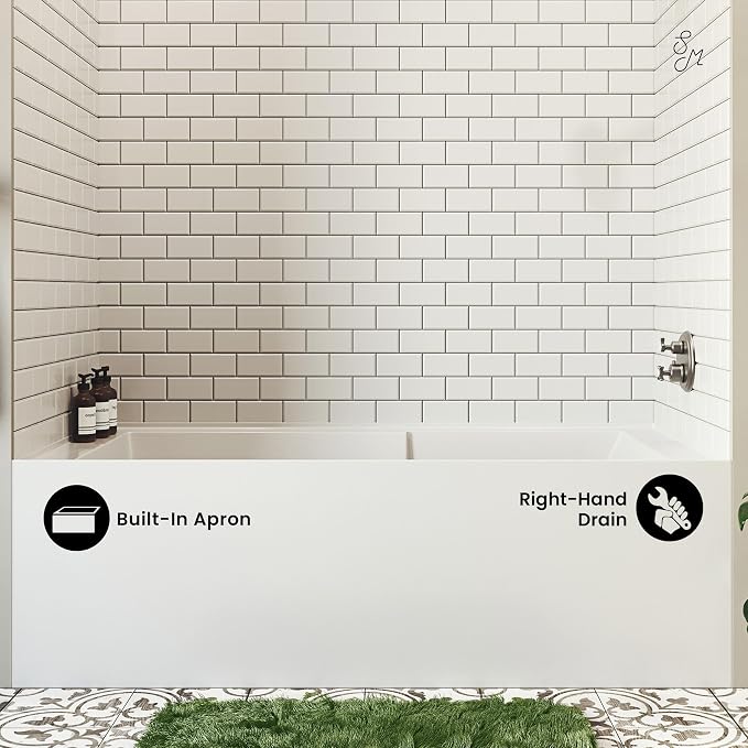 Swiss Madison Well Made Forever Voltaire 72" x 36" Right-Hand Drain Alcove - Image 5