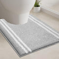 PURRUGS Bathroom Rug Non-Slip Machine Washable 20" x 24" U-Shaped, Super by PURRUGS