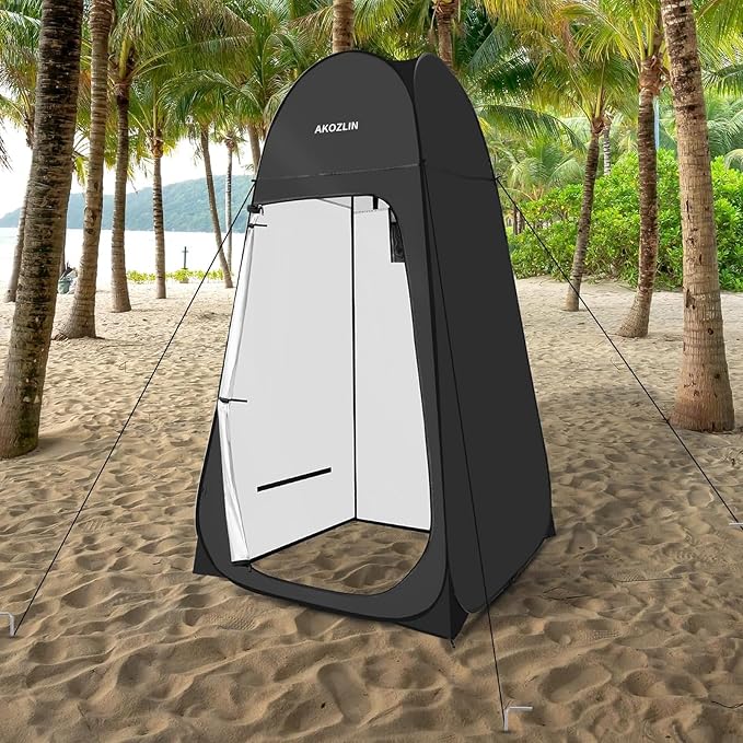 AKOZLIN Portable Pop Up Shower Tent Instant Privacy Dressing Changing Tent - Image 6
