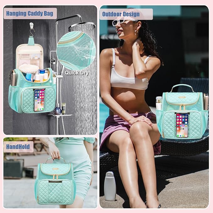 Large Toiletry Bag for Women Men, Portable Shower Caddy For College Dorms - Image 7