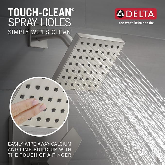 Delta Faucet Modern Brushed Nickel Tub and Shower Trim Kit, Shower Faucet - Image 4