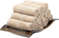 Mosobam Luxury Turkish Towels Set of 12 Washcloths 13X13 Light Taupe 700 GSM by Mosobam