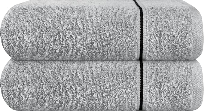 MyOwn Cotton 2 Pack Oversized Bath Towel Set 28x55 inches, Large Bath Towels by Unknown