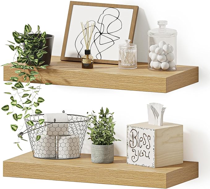 Vivelove Floating Shelves for Wall Mounted, 16 inchs Shelf for Small Bathroom by VIVELOVE