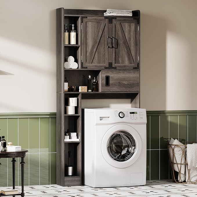 ChooChoo Over The Toilet Storage Cabinet, Farmhouse Bathroom Storage Cabinet - Image 4