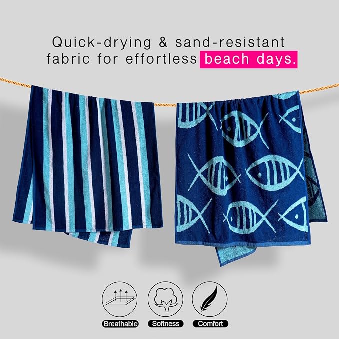 CASA COPENHAGEN Miami Bath Towels Designed in Denmark Rough and Tough, Quick Dry - Image 3