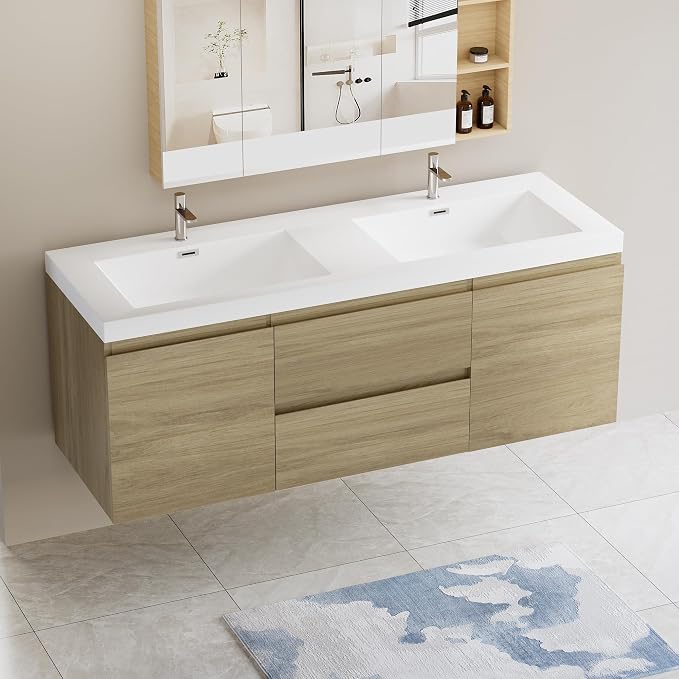 60" Floating Bathroom Vanity by Unknown