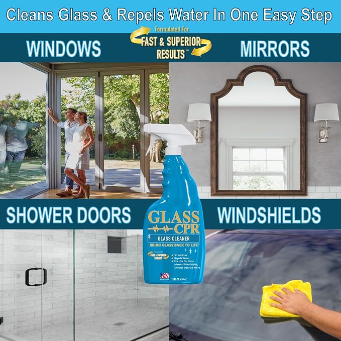 Glass CPR 2-in-1 Glass Cleaner & Water Repellent | Deep Cleaning - Image 2