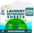 Sudstainables Laundry Detergent Sheets 200 Loads – Dissolvable Laundry Sheet by Sudstainables