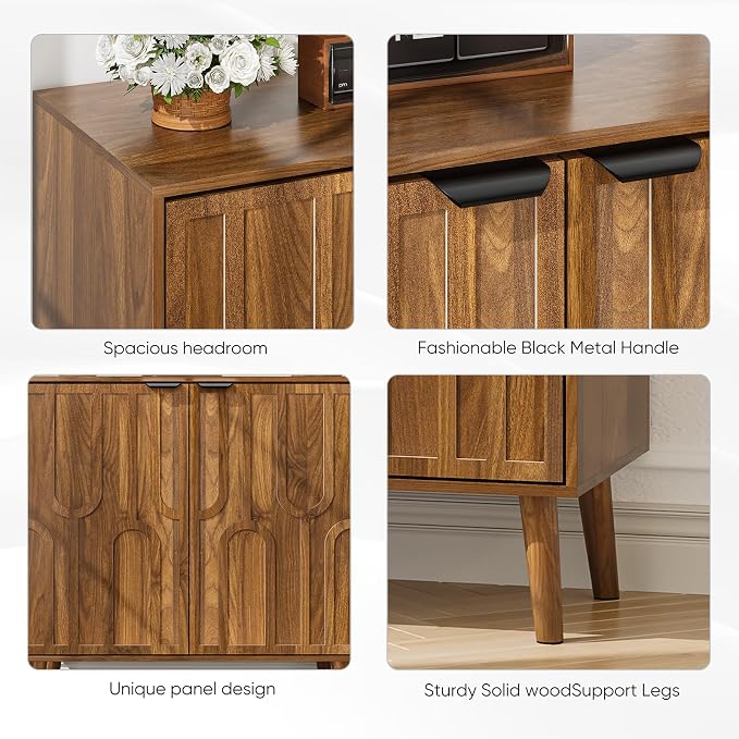 Sideboard Buffet Cabinet with Storage, Farmhouse Shoe Storage Cabinet Entryway - Image 8