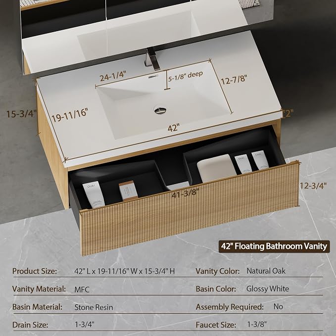 42" Floating Bathroom Vanity - Image 2