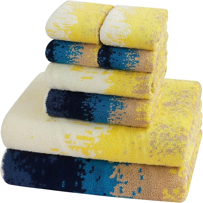 SEMAXE Colorful Bath Towel Set, 100% Cotton Bathroom Towels by SEMAXE