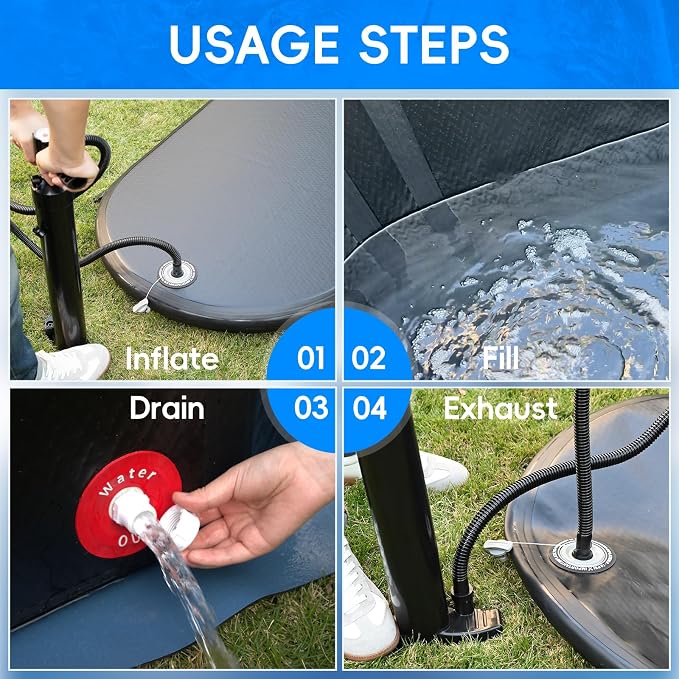 Ice Bath Tub with 1HP Water Chiller, 216 Gallon Inflatable Cold Plunge Tub with - Image 6