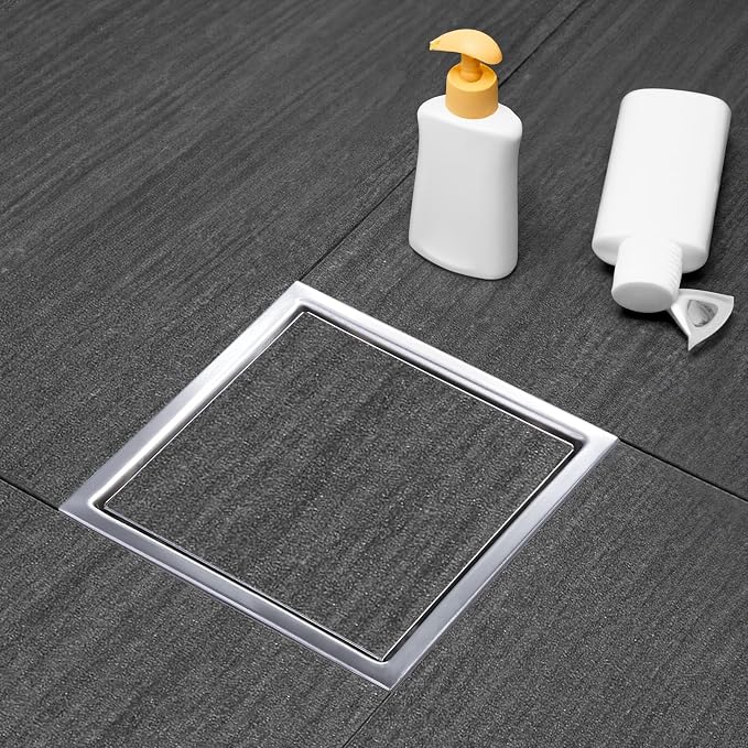 Square Shower Drain, AISI 304 Stainless Steel Shower Floor Drain - Image 3