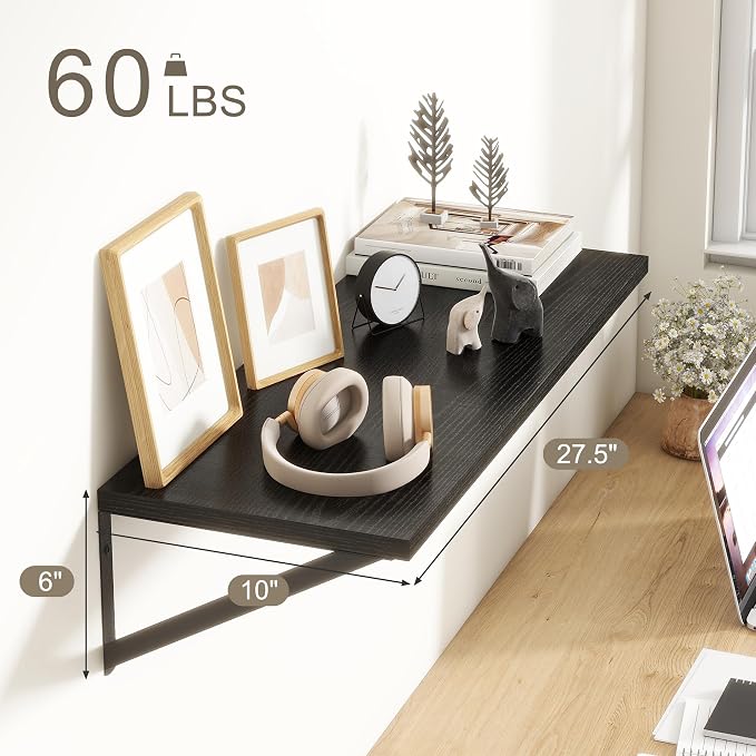 Fun Memories 27.5" W x10 D Floating Shelves, 10 Inch Deep Floating Shelf Set of - Image 3