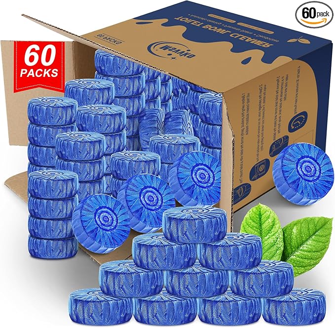 Automatic Toilet Bowl Cleaner Tablets Blue Gel Toilet Tank Cleaners, by Msvvko