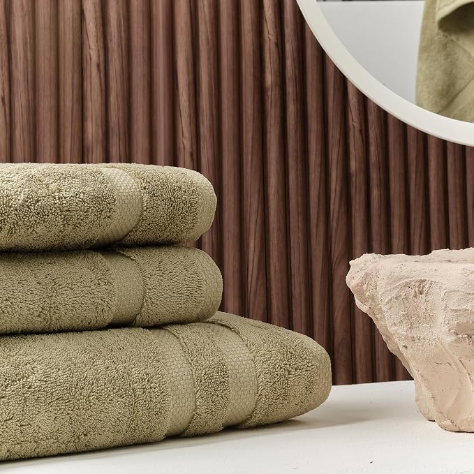 SOFE H&L | Olea Luxury Cotton Turkish Bath Towels Set of 4 Green | Premium - Image 3