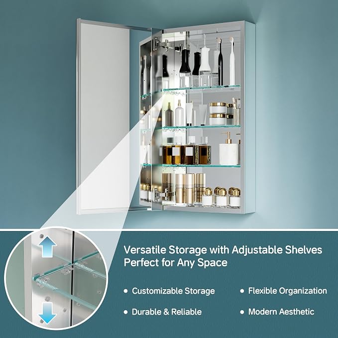 16"x30" Recessed Medicine Cabinet - Image 4