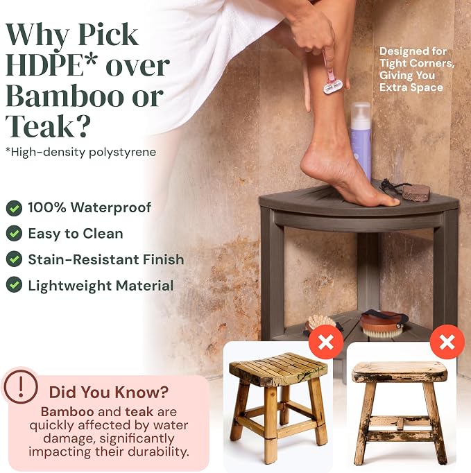 Corner Shower Stool - Image 5
