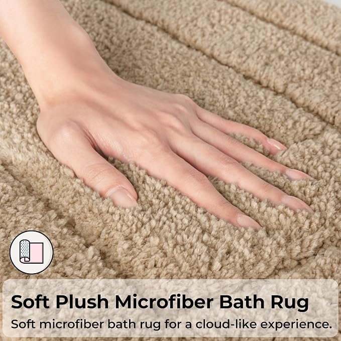 GRANNY SAYS Bathroom Rugs Sets 3 Piece, Soft Absorbent Microfiber Bath Mats - Image 3
