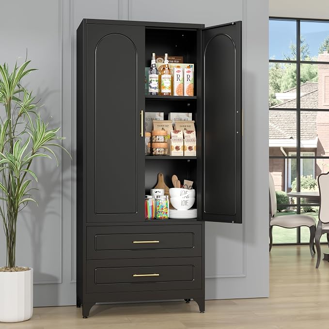 Metal Kitchen Pantry Storage Cabinet - Image 4