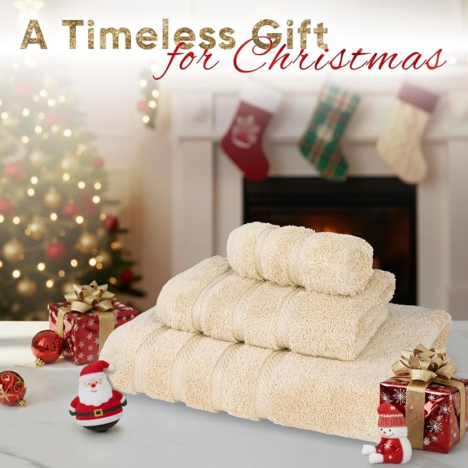 American Soft Linen Premium 3 Piece Towel Set, 1 Bath Towel 1 Hand Towel 1 - Image 2