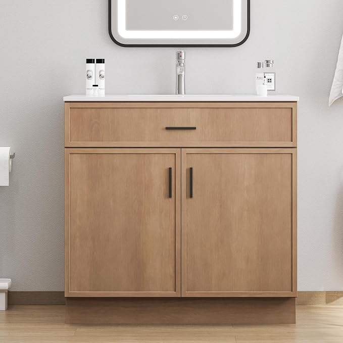 36" Bathroom Vanity with Sink Combo Set, Freestanding Farmhouse Bathroom Vanity by Chyanmoo