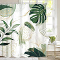 Green Boho Shower Curtain 60Wx72H Sage Green Bohemian Modern Abstract Tropical by MitpokBrand