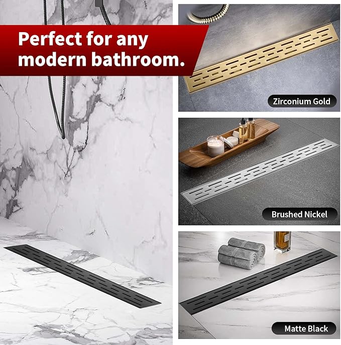Sharp-tec Linear Shower Drain, 28 inch Shower Drain - Image 5