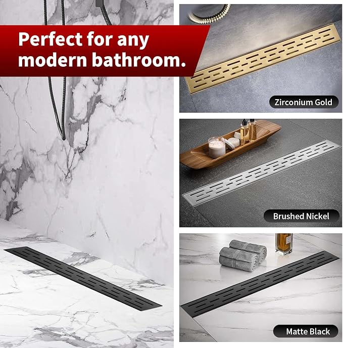 Sharp-tec Linear Shower Drain, 36 inch Shower Drain - Image 2